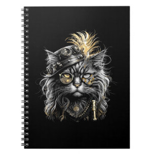 Awesome Steampunk Cat Notebook