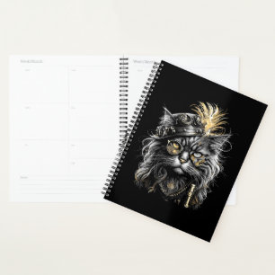 Awesome Steampunk Cat  Planner