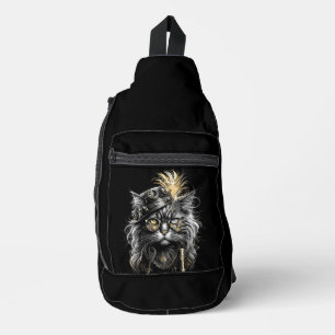 Awesome Steampunk Cat  Sling Bag