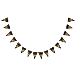 Awesome steampunk hearts bunting flags