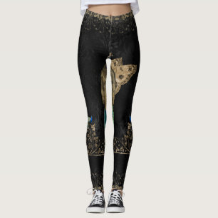 Awesome steampunk peacock leggings