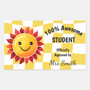 Awesome Student Retro Sunshine Sticker