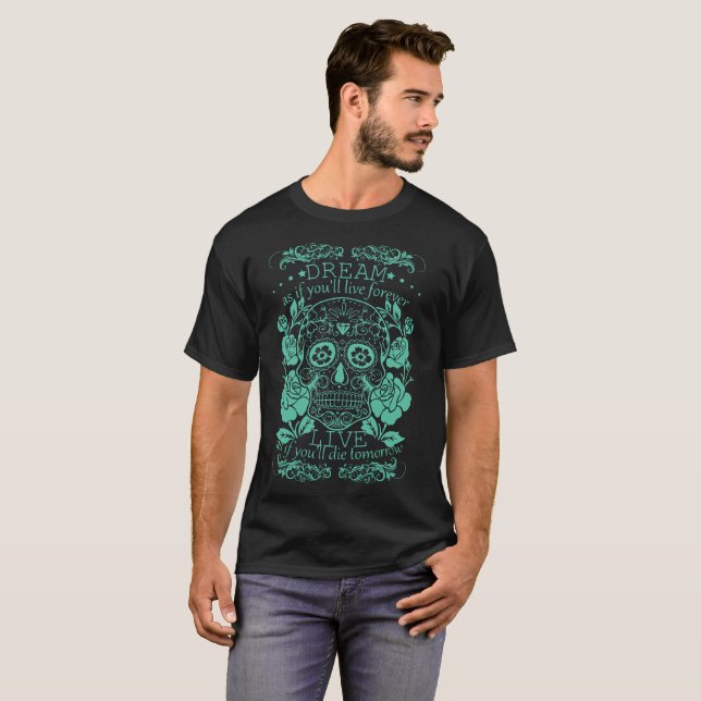 Awesome Sugar Skull irish  t-Shirts (Front Full)