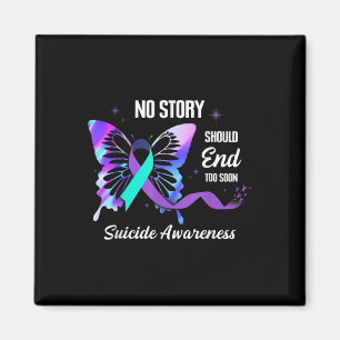 Awesome Suicide Prevention Survivor Ribbon Awarene Magnet