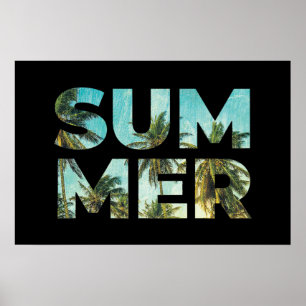 Awesome Summer Tropical Typography   Poster
