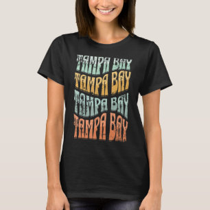 Awesome Tampa Bay Florida Groovy Retro Distressed T-Shirt