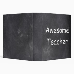 Awesome Teacher Chalkboard Design Gift Idea Binder