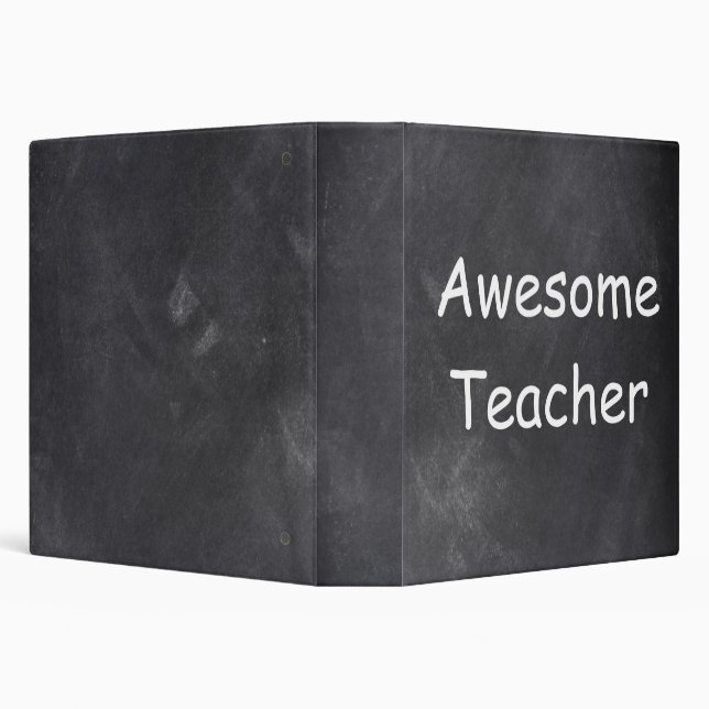 Awesome Teacher Chalkboard Design Gift Idea Binder (Background)