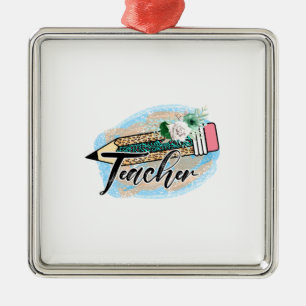 Awesome Teacher Metal Ornament
