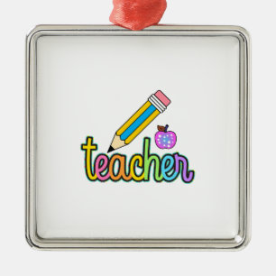 Awesome Teacher Metal Ornament