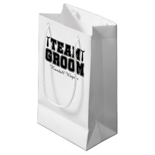 Awesome team groom customizable Wedding party Small Gift Bag