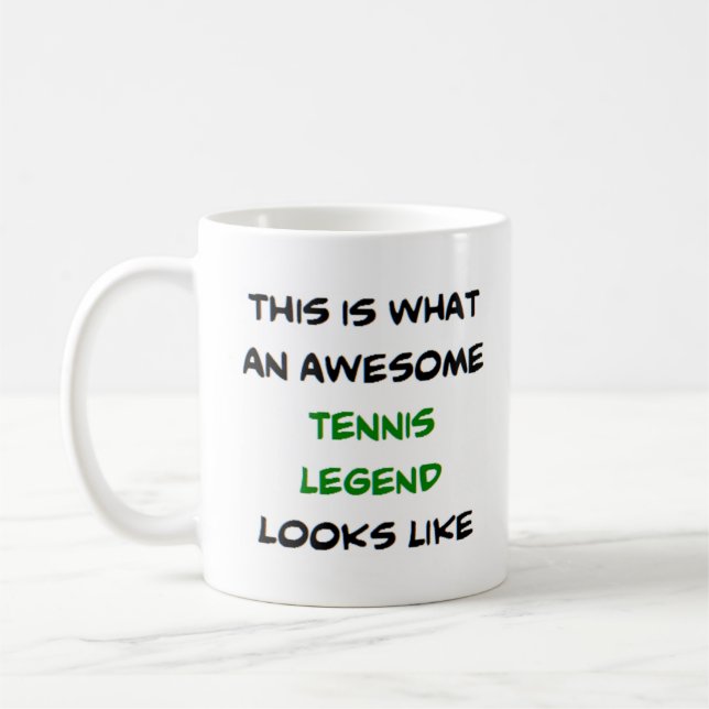 awesome tennis legend coffee mug (Left)