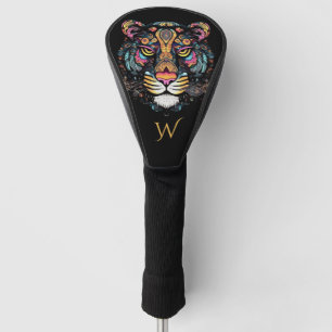 Awesome Tiger Head Initial Golf Head Cover