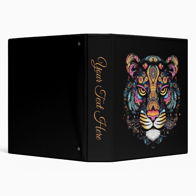 Awesome Tiger Head Personal Text Binder (Background)