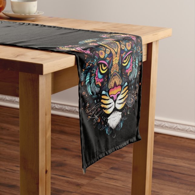 Awesome Tiger Head  Short Table Runner (In Situ)