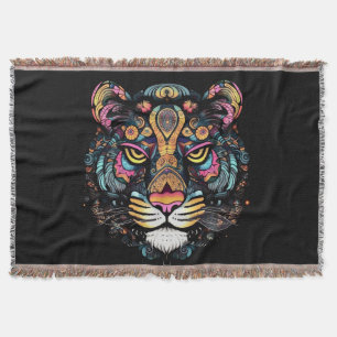 Awesome Tiger Head Throw Blanket