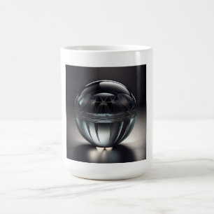 Awesome Transparent Glass Ball With Etched Design Coffee Mug