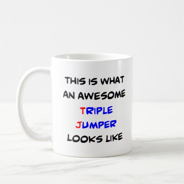 awesome triple jumper coffee mug (Left)