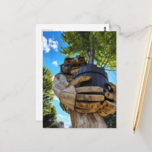 Awesome Troll Holds Up a Tree Postcard
