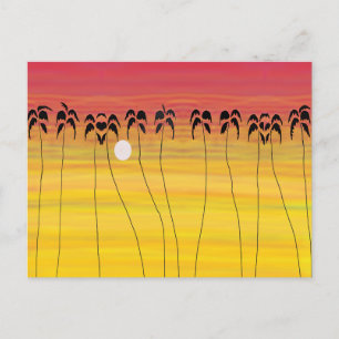 Awesome Tropical Sunset  Holiday Postcard