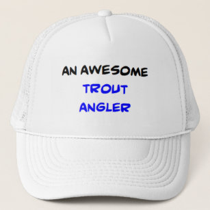 awesome trout angler2 trucker hat
