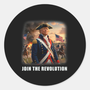Awesome Trump Patriotic Revolution 2024 President Classic Round Sticker