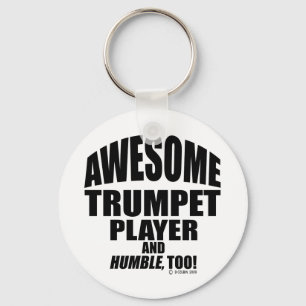 Awesome Trumpet Player Keychain