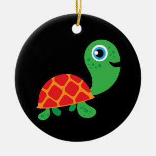 Awesome Turtle Ceramic Ornament