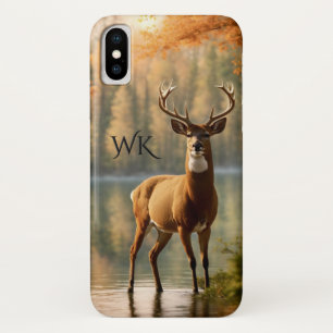 Awesome Twelve Point Buck Autumn Waters Monogram Case-Mate iPhone Case