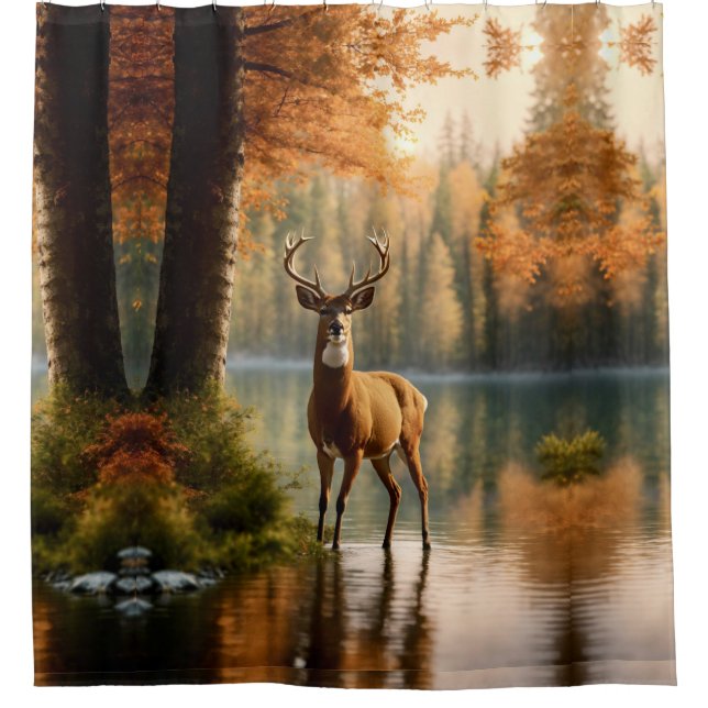 Awesome Twelve Point Buck in Autumn Waters (Front)