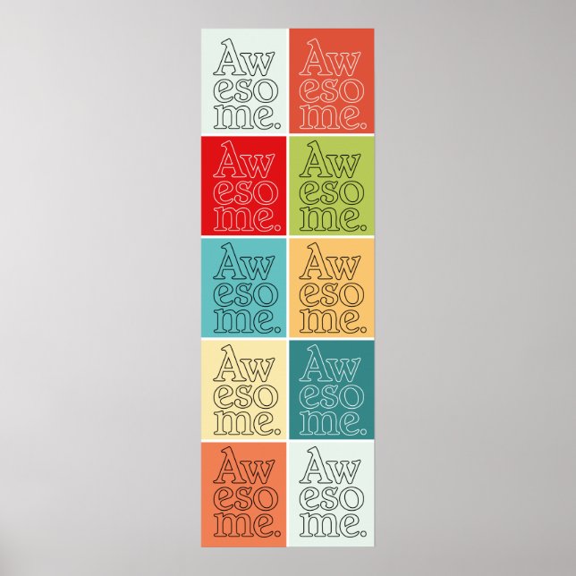 'Awesome' Typography Poster (Front)