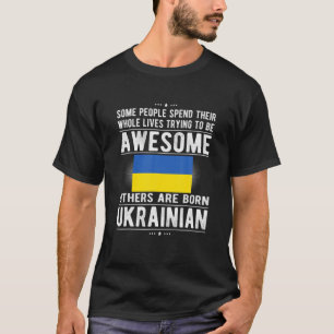 Awesome Ukrainian Flag Ukraine Ukrainian Roots T T-Shirt
