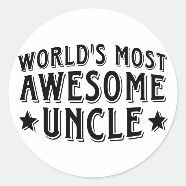 Awesome Uncle Classic Round Sticker (Front)