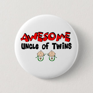 AWESOME UNCLE of TWINS 2 Inch Round Button