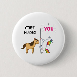 Awesome Unicorn Gift For Nurse 2 Inch Round Button