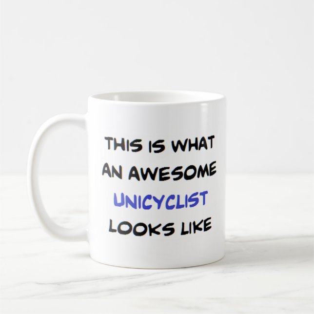 awesome unicyclist coffee mug (Left)