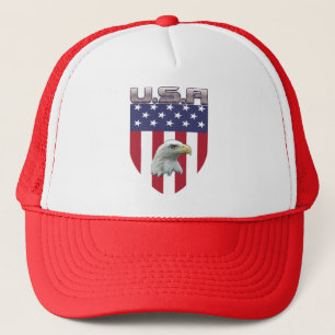Awesome USA and Eagle on American flag - Hat