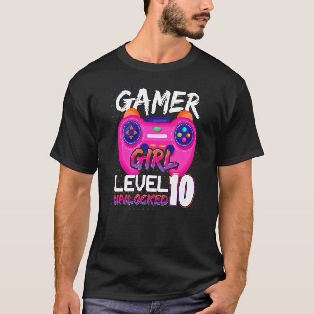Awesome Video Games Controller Level 10 Unlocked G T-Shirt (Front)