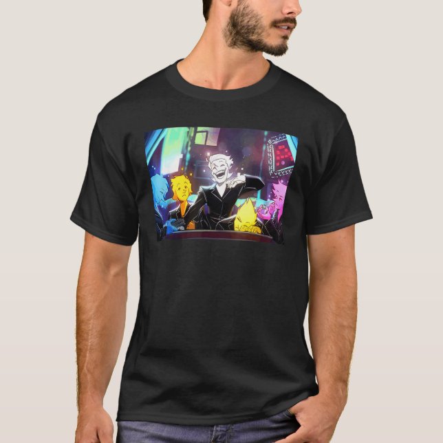 Awesome Videogames Playing Classic Arts Characters T-Shirt (Front)