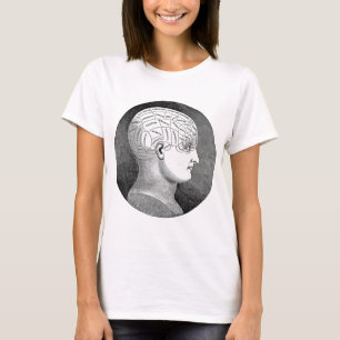 Awesome Vintage Art Phrenology head Diagram T-Shirt