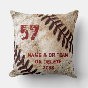 Awesome Vintage Baseball Throw Pillow Personalized