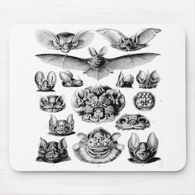 Awesome Vintage Bat Mouse Pad (Front)