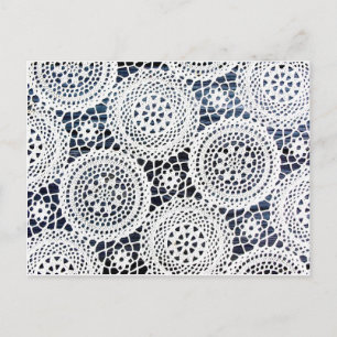Awesome Vintage Crocheted Doily Design Postcard