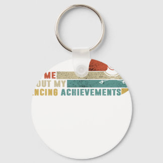 Awesome Vintage Fencing Gift T-Shirt for Proud Fen Keychain