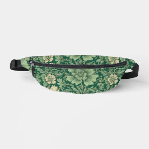 Awesome Vintage Green Floral Pattern  Fanny Pack