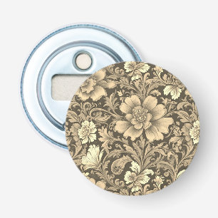 Awesome Vintage Sepia Floral Pattern Bottle Opener