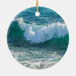 Awesome Wave sea shore nautical ocean nature Ceramic Ornament