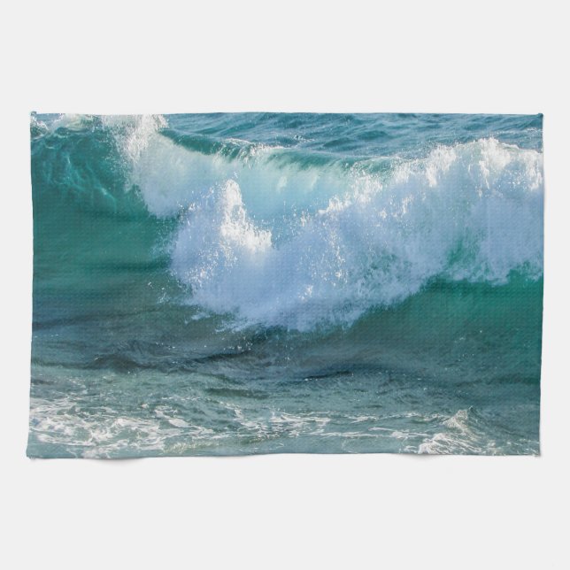Awesome Wave sea shore nautical ocean nature Kitchen Towel (Horizontal)