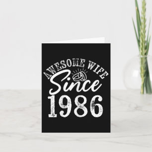 Awesome Wife Since 1986 Anniversary From Husband F Card