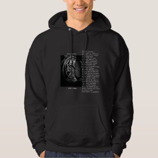 Awesome wild animal tiger print black white men hoodie